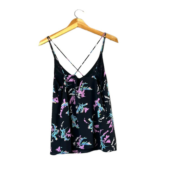 Women's Criss Cross Cotton On Floral Tank Top XS - Picture 2 of 5